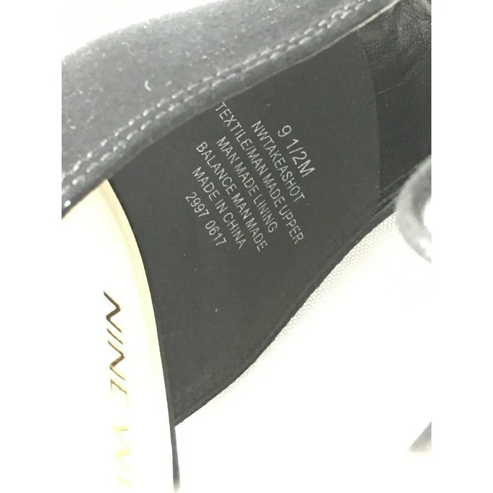 Nwob New Nine West Women's Takeashot Cut-Out Pump Black Halloween Us9.5 M